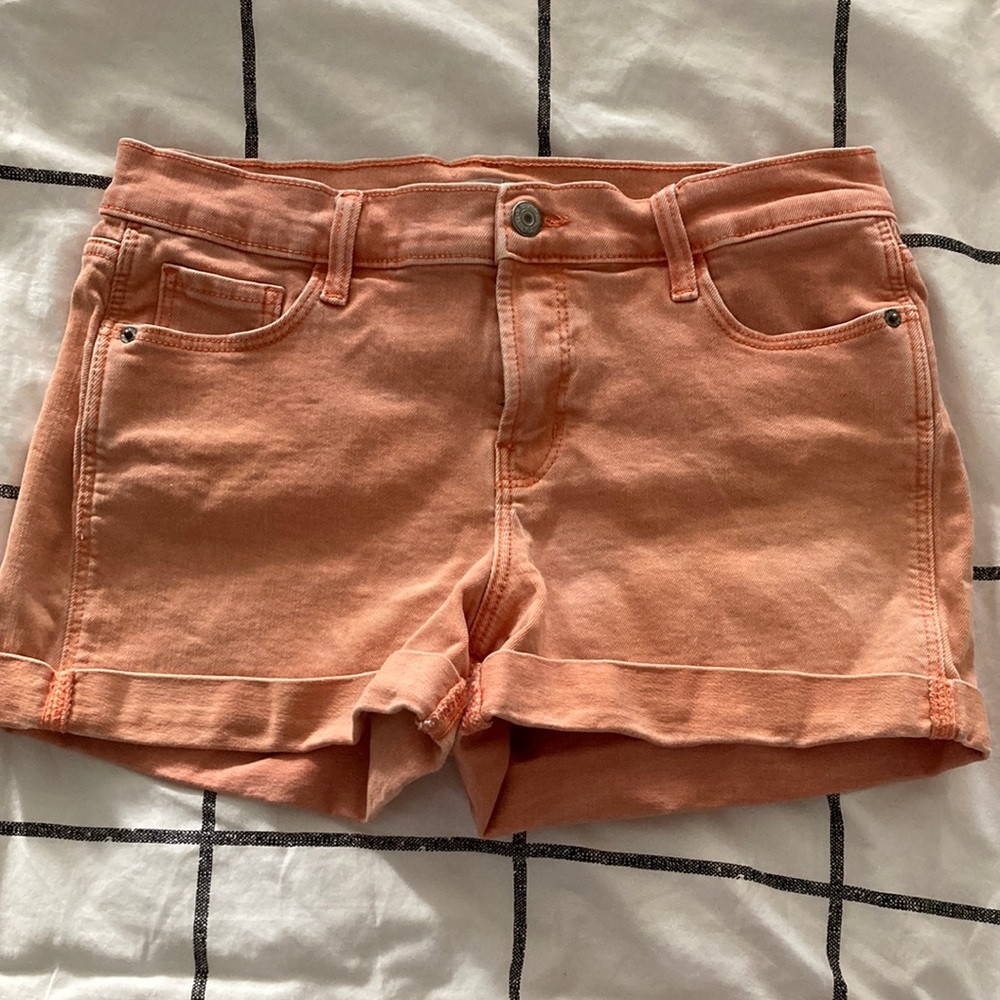 ❤️ Old navy salmon denim shorts boyfriend mid-rise